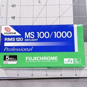 New Fuji Film Fujichrome RMS 120 Daylight MS100/1000 5 Roles - Vintage Expired